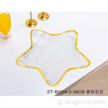 Sea Shell Shape Unregular Gold Placemats για παιδιά